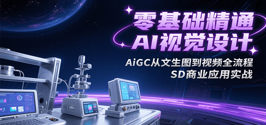 零基础精通AI视觉设计，AiGC从文生图到视频全流程，SD商业应用实战-入圈