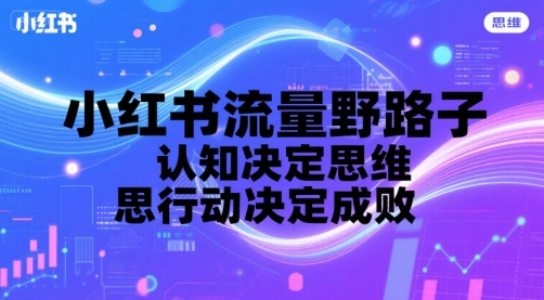 小红书流量野路子，认知决定思维，思维决定行动，行动决定成败-入圈