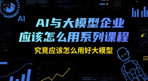 AI与大模型企业应该怎么用系列课程，究竟应该怎么用好大模型-入圈