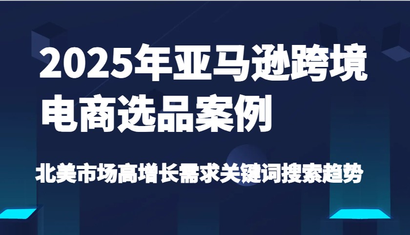 2025年亚马逊跨境电商选品案例-北美市场高增长需求关键词搜索趋势（更新)-入圈