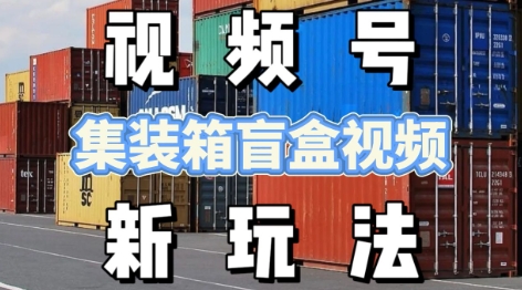 视频号新玩法，利用老外开集装箱盲盒视频，挣分成计划收益，月入过W，新手小白轻松上手-入圈