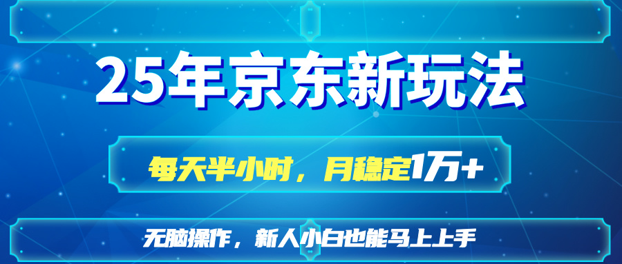 （14309期）25京东新玩法，每天半小时，月稳定1W+-入圈