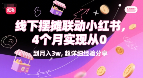 线下摆摊联动小红书，4 个月实现从 0 到月入3w，超详细经验分享-入圈