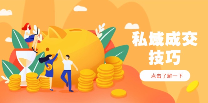（14601期）私域成交技巧，帮你从入门到精通，破解四大痛点，快速变现，轻松收钱-入圈