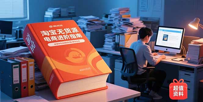 （15317期）淘宝无货源电商进阶指南，包含新人课、进阶课，配套资料，蓝海选品等-入圈