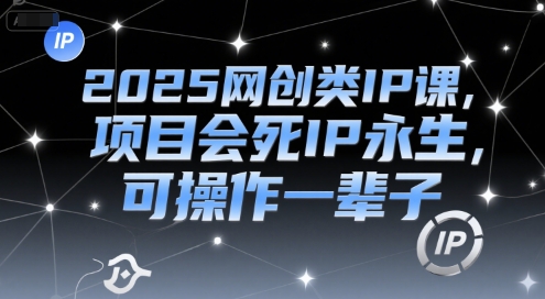 2025网创类IP课，项目会死IP永生，可操作一辈子-入圈