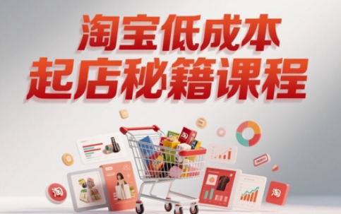 淘宝低成本起店系统课，助你快速起店，实现弯道超车-入圈