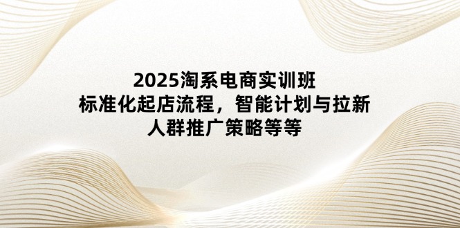 （14522期）2025淘系电商实训班：标准化起店流程，智能计划与拉新，人群推广策略等等-入圈