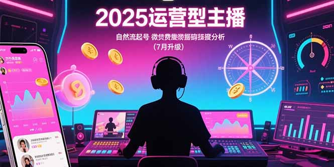 （15508期）2025运营型主播：自然流起号，微付费投放技巧，罗盘数据深度解析(7月更新)-入圈