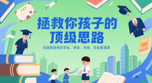 付费文章：拯救你孩子的顶级思路，彻底聊透他的学业、事业、未来，含金量满满-入圈