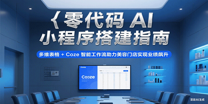 零代码AI小程序搭建指南，多维表格+Coze智能工作流助力美容门店实现业绩飙升-入圈