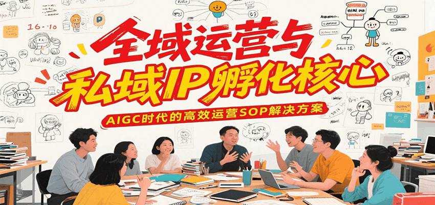 全域运营与私域IP孵化核心，AIGC时代的高效运营SOP解决方案-入圈
