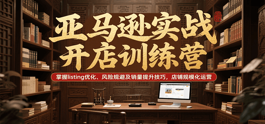 亚马逊实战开店训练营，掌握listing优化、风险规避及销量提升技巧，店铺规模化运营-入圈