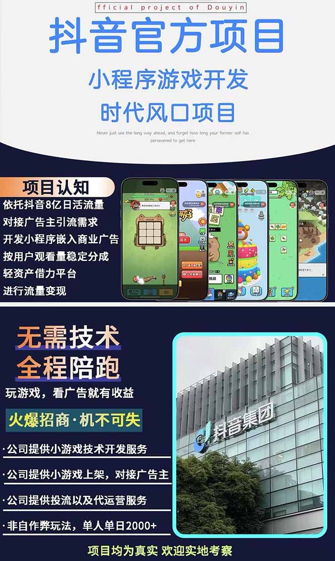 图片[1]-（14512期）2025最热抖音官方项目 Ai时代风口项目小程序游戏开发 实测单个游戏日收…