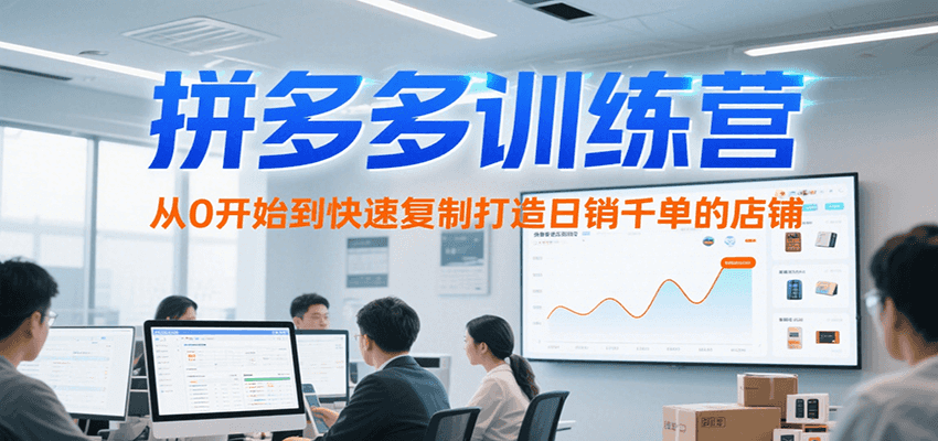 拼多多训练营，从0开始到快速复制打造日销千单的店铺（更新7月）-入圈