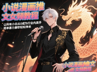 小说漫画推文女频教程，让所有小白从0成为行业内高手，简单暴力兼职轻松挣米-入圈