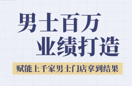 2025男士美业百万业绩打造，赋能上千家男士门店拿到结果-入圈