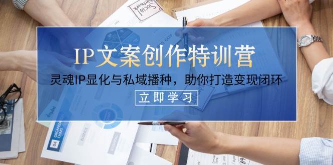 IP文案创作特训营，灵魂IP显化与私域播种，助你打造变现闭环（14节课）-入圈