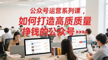 公众号运营系列课，如何打造高质量挣钱的公众号-入圈