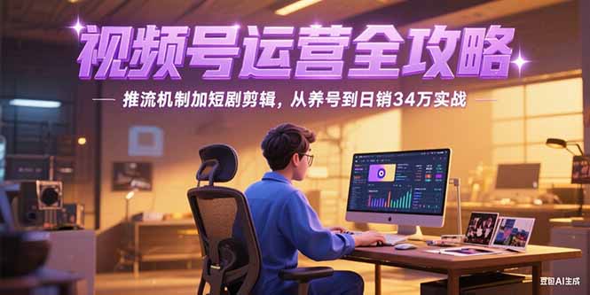 （15217期）2025视频号运营全攻略，推流机制加短剧剪辑，从养号到日销34万实战-入圈