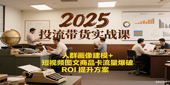 2025投流带货实战课：人群画像建模+短视频图文商品卡流量爆破ROI提升方案-入圈