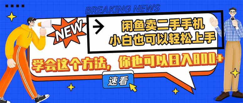 （14221期）闲鱼卖二手手机，小白也可以轻松上手，学会这个方法，你也可以日入800+-入圈