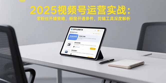 （15505期）2025视频号运营实战：零粉丝开播策略，橱窗开通条件，剪辑工具深度解析-入圈