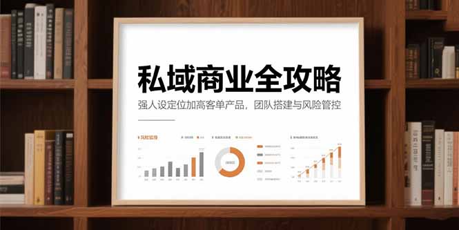 （15294期）私域商业全攻略，强人设定位加高客单产品，团队搭建与风险管控-入圈