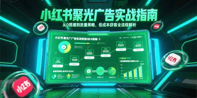 （15248期）小红书聚光广告实战指南，从0搭建到放量策略，低成本获客全流程解析-入圈