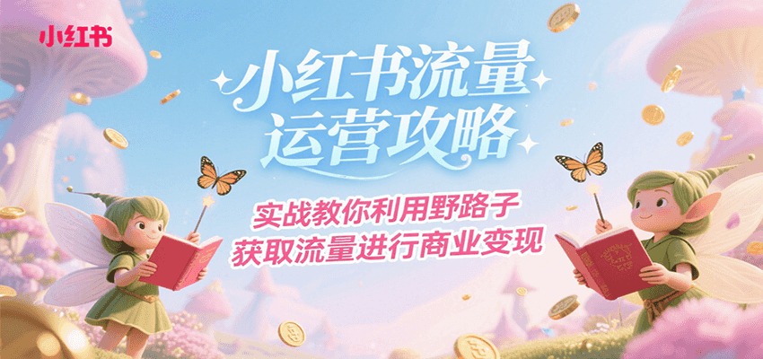 小红书流量运营攻略，实战教你利用野路子获取流量进行商业变现-入圈
