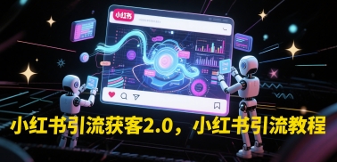 小红书引流获客2.0，小红书引流教程-入圈