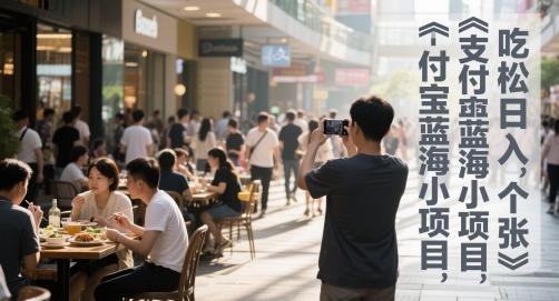 支付宝蓝海小项目，吃饭逛街拍个照，轻松日入1张-入圈