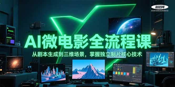 AI微电影全流程课，从剧本生成到三维场景，掌握独立制片核心技术-入圈