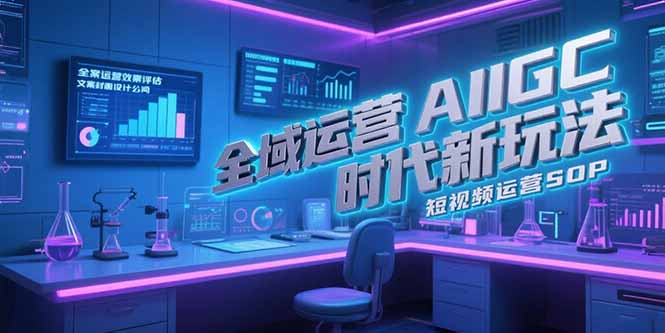 （15327期）全域运营AIGC时代新玩法，文案封面设计公式，短视频运营SOP-入圈