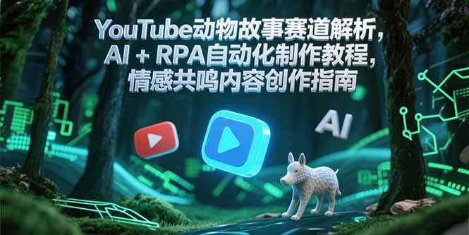 （15174期）YouTube动物故事赛道解析，AI+RPA自动化制作教程，情感共鸣内容创作指南-入圈