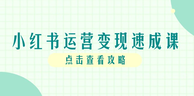 （14951期）小红书运营变现速成课，账号搭建到暴力起号，个人IP全流程指南-入圈