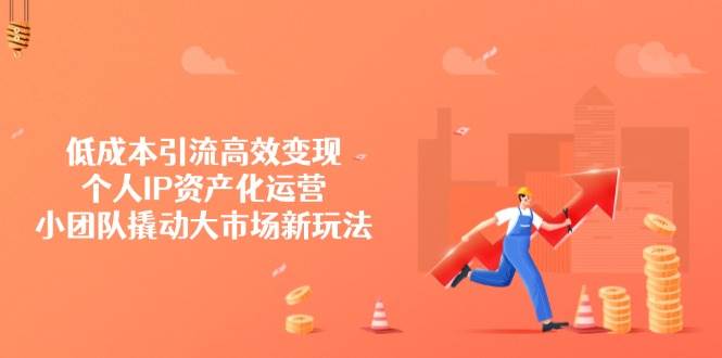 低成本引流高效变现，个人IP资产化运营，小团队撬动大市场新玩法-入圈