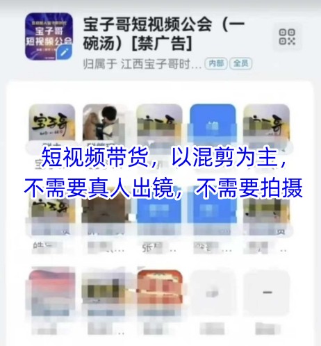 宝子哥头部团队短视频带货，以混剪为主，不需要真人出镜，不需要拍摄【更新6月】-入圈