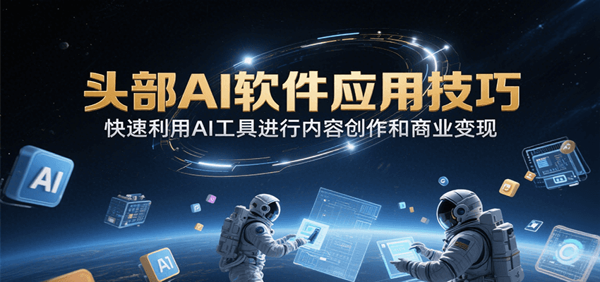 头部AI软件应用技巧，快速利用AI工具进行内容创作和商业变现-入圈
