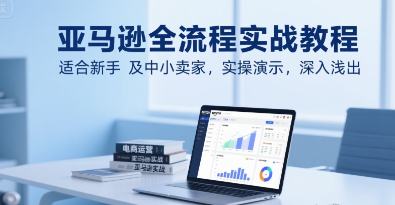亚马逊全流程实战教程，适合新手及中小卖家，实操演示，深入浅出-入圈