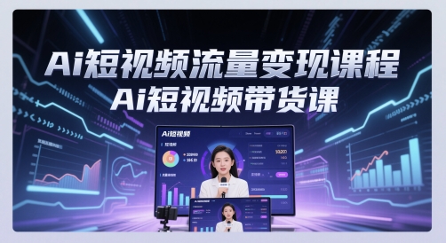 Ai短视频流量变现课程，Ai短视频带货课-入圈