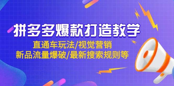 拼多多爆款打造教学：直通车玩法/视觉营销/新品流量爆破/最新搜索规则等-入圈