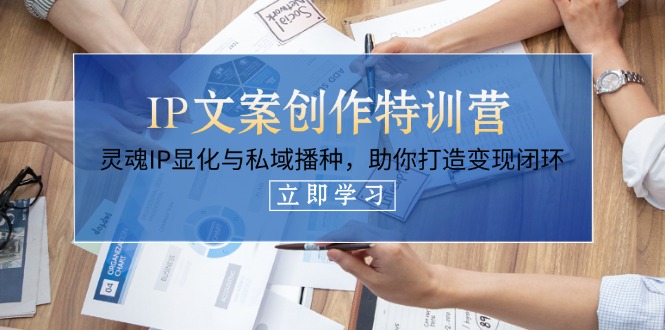（14330期）IP文案创作特训营，灵魂IP显化与私域播种，助你打造变现闭环（14节课）-入圈