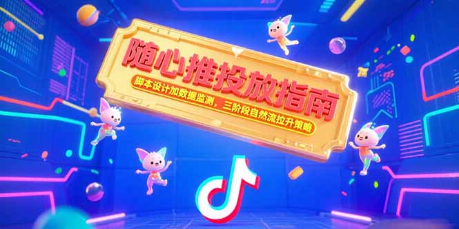（15291期）随心推投放指南，脚本设计加数据监测，三阶段自然流拉升策略-入圈