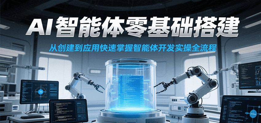 AI智能体零基础搭建实操课，从创建到应用快速掌握智能体开发全流程！-入圈