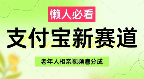 支付宝新赛道，利用老年人相亲视频，挣分成收益，轻松月入过W，操作简单-入圈