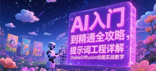 AI入门到精通全攻略，提示词工程详解，StableDiffusion绘画实战教学-入圈