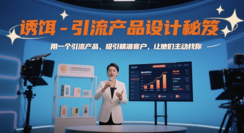 诱饵-引流产品设计秘笈，用一个引流产品，吸引精准客户，让他们主动找你-入圈