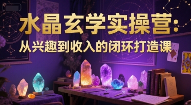 水晶玄学实操营：从兴趣到收入的闭环打造课-入圈