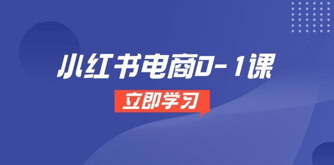 小红书电商0-1课，开店选品全流程，多平台素材处理与爆款笔记制作-入圈